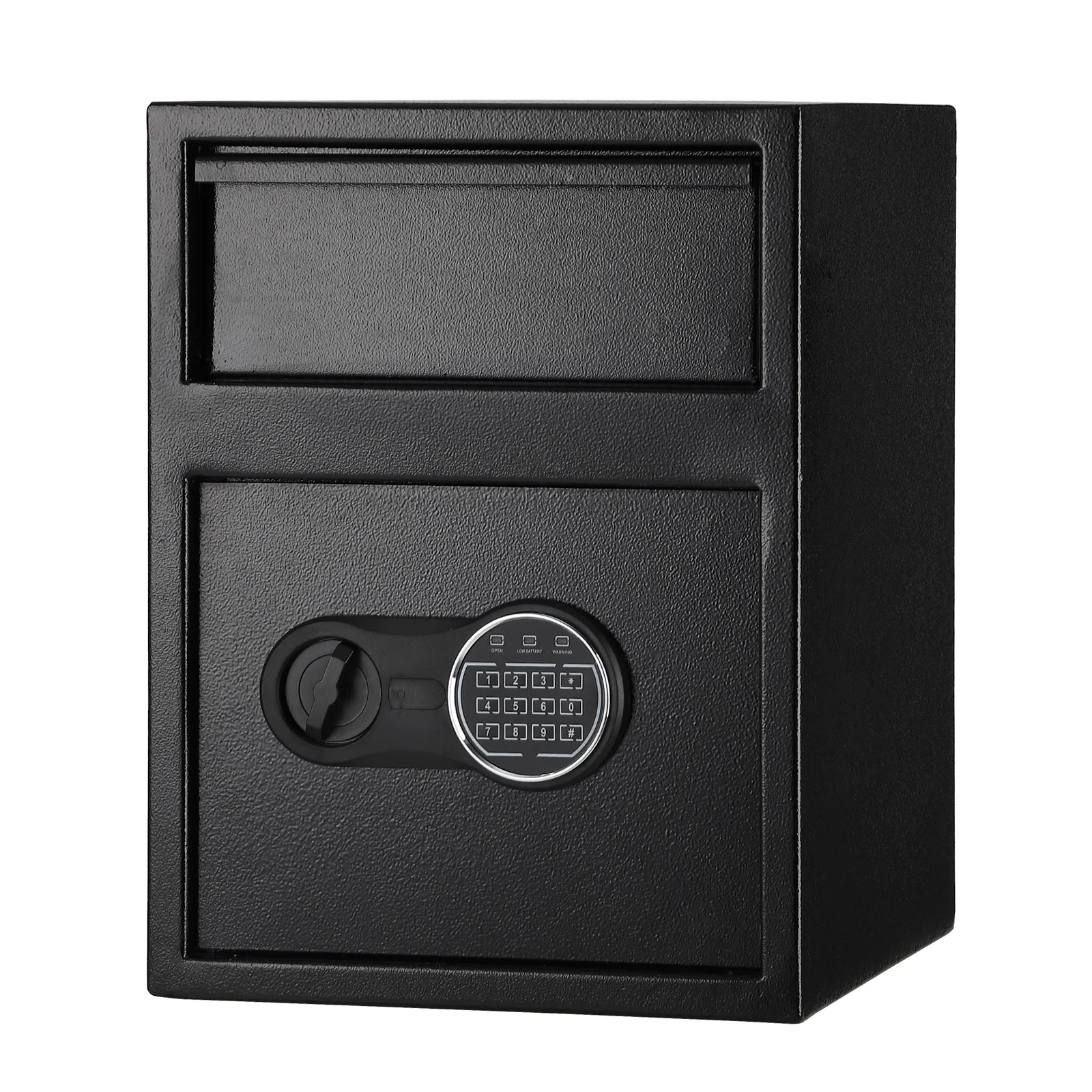 Digital Depository Safe Box, Electronic Steel Safe with Keypad,Locking Drop Box with Slot,Metal Lock Box with Two Emergency Keys