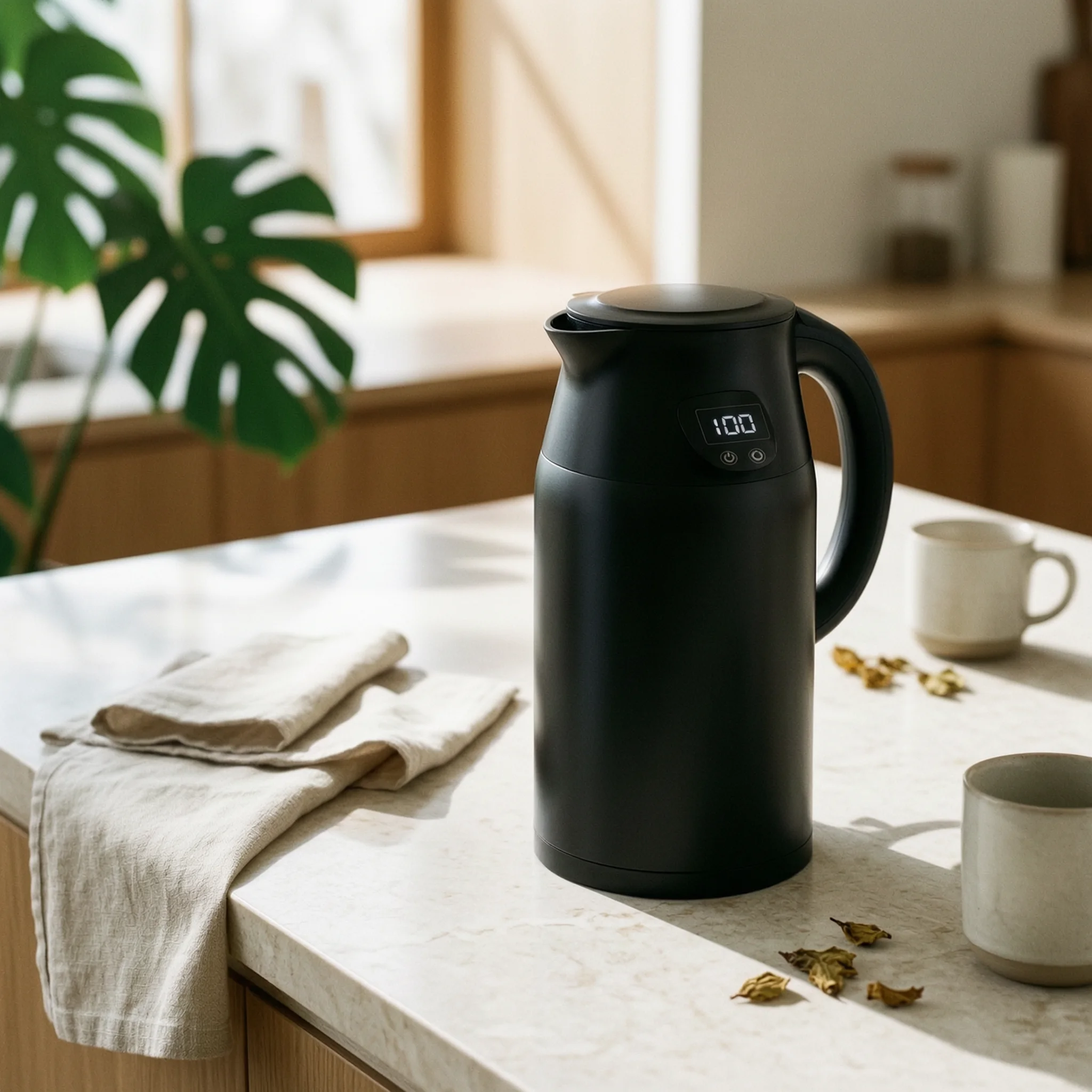 Car Kettle with Digital Display Universal Car Electric Kettle Electric Water Boiler Compact Appliance Overheating Protection