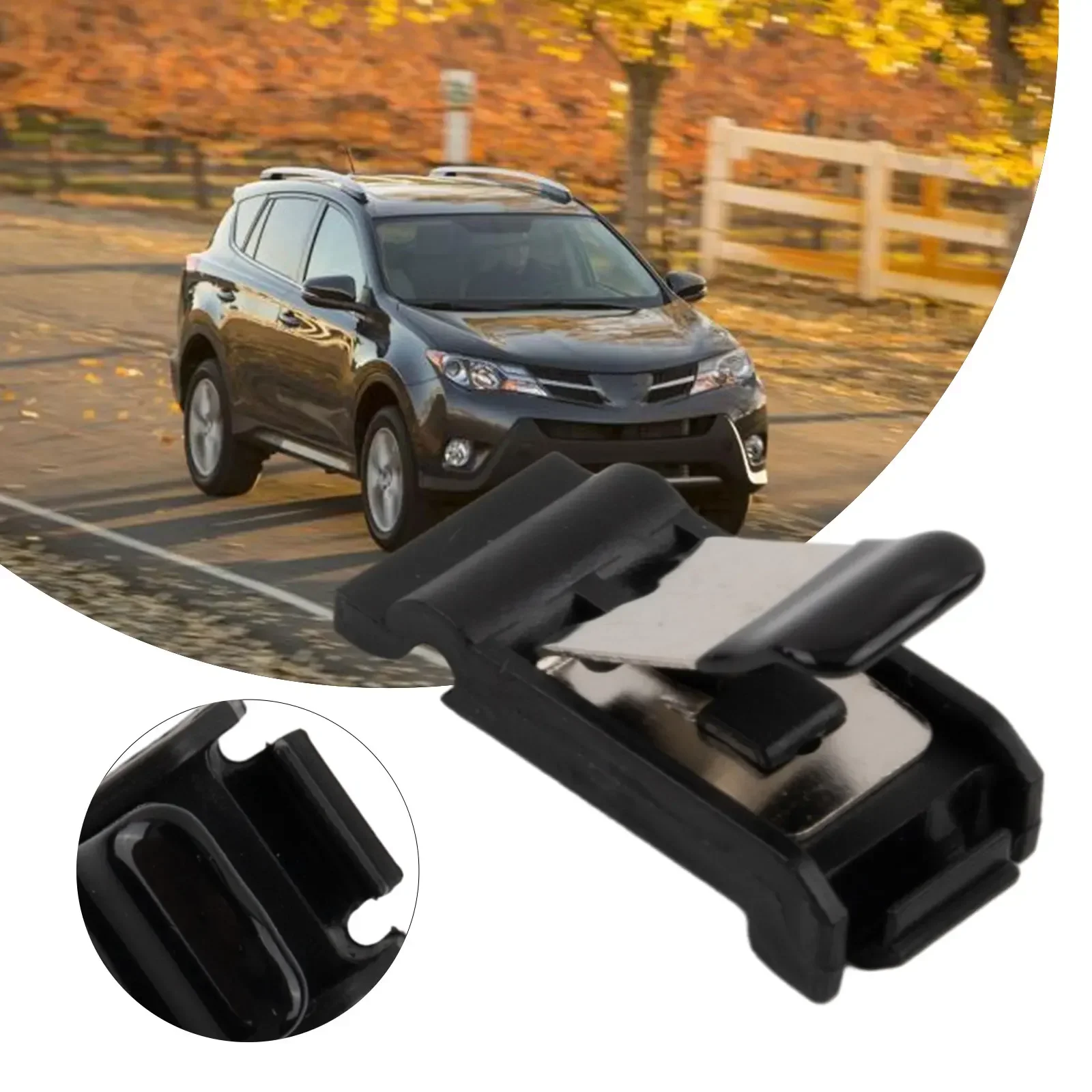 1PC Black ABS 1921RAV-35040 Door Cover Release Spring Clip For Toyota For RAV4 2019-2021 Gas Door Cover Release Spring Clip