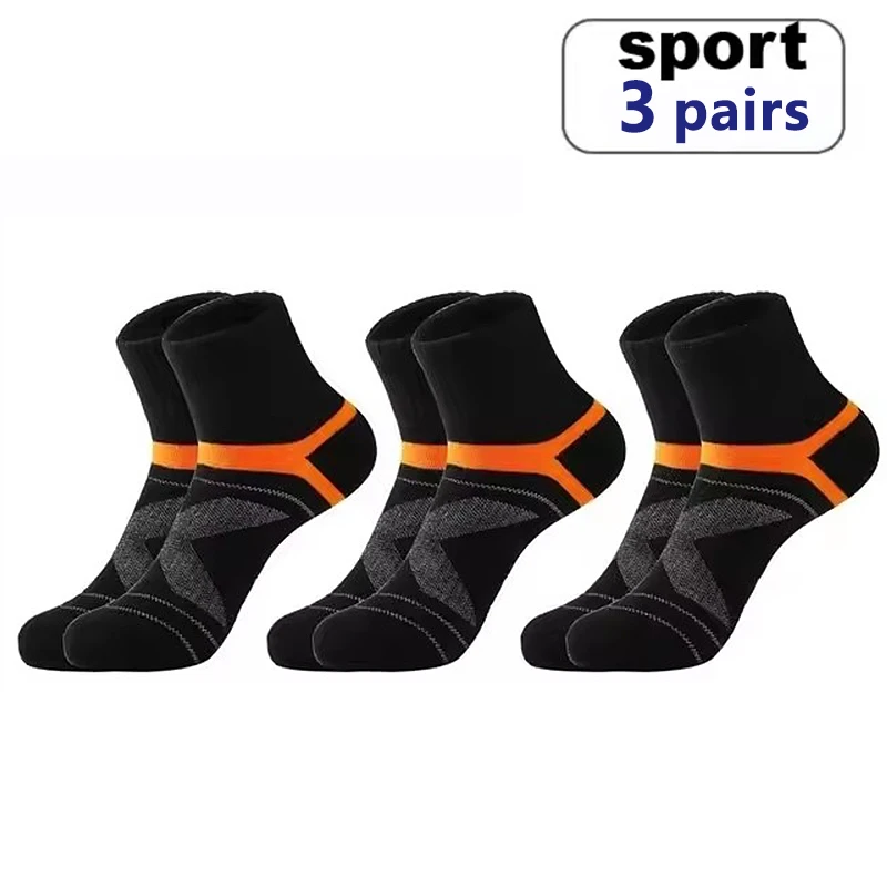 

3 пары черных мужских носков, удобные спортивные носки, повседневные беговые осенне-зимние дышащие мужские носки высокого качества