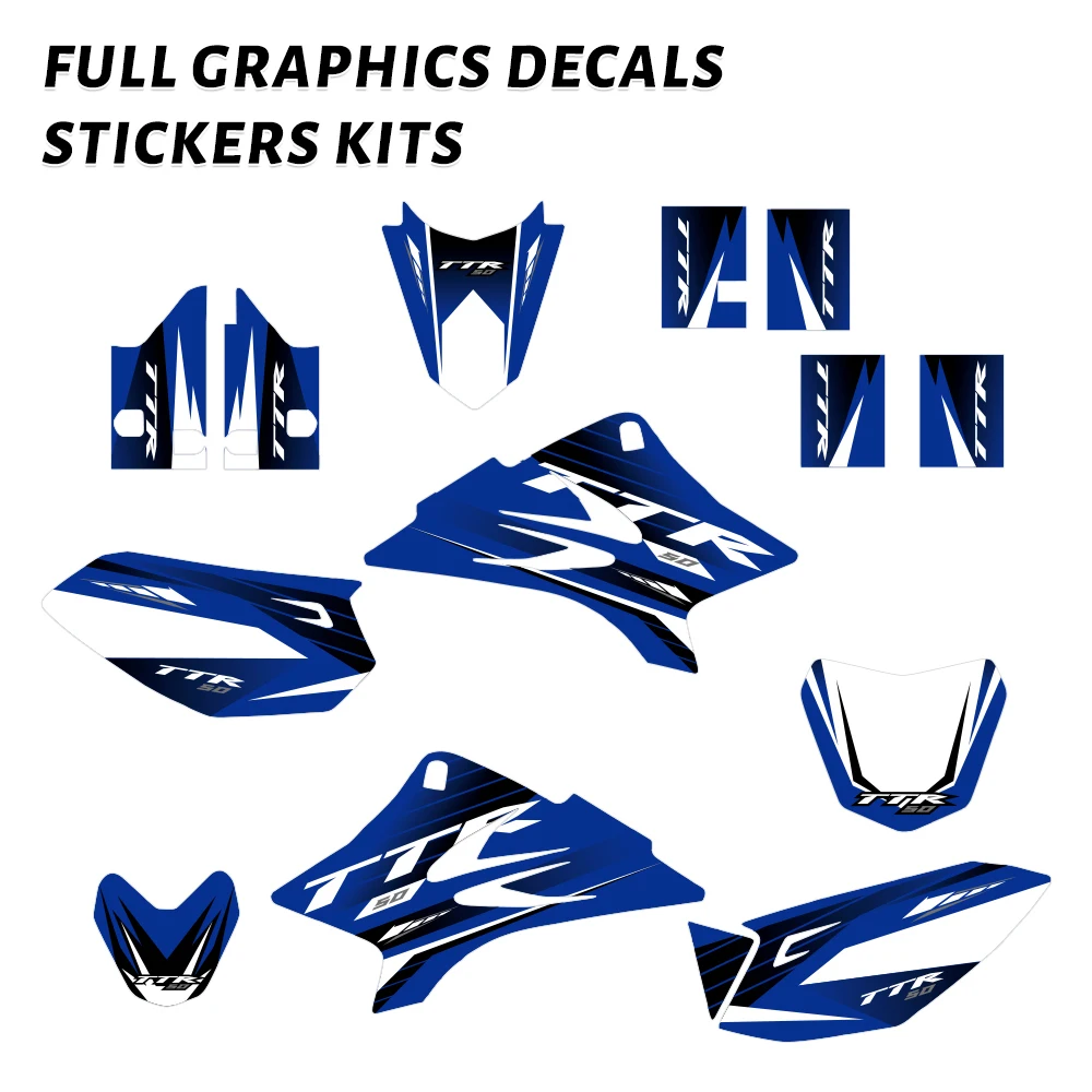 

Motorcycle Full Set Decoration Graphics Background Decals Sticker Kit Fit for Yamaha TTR 50 TTR50 2006-2015