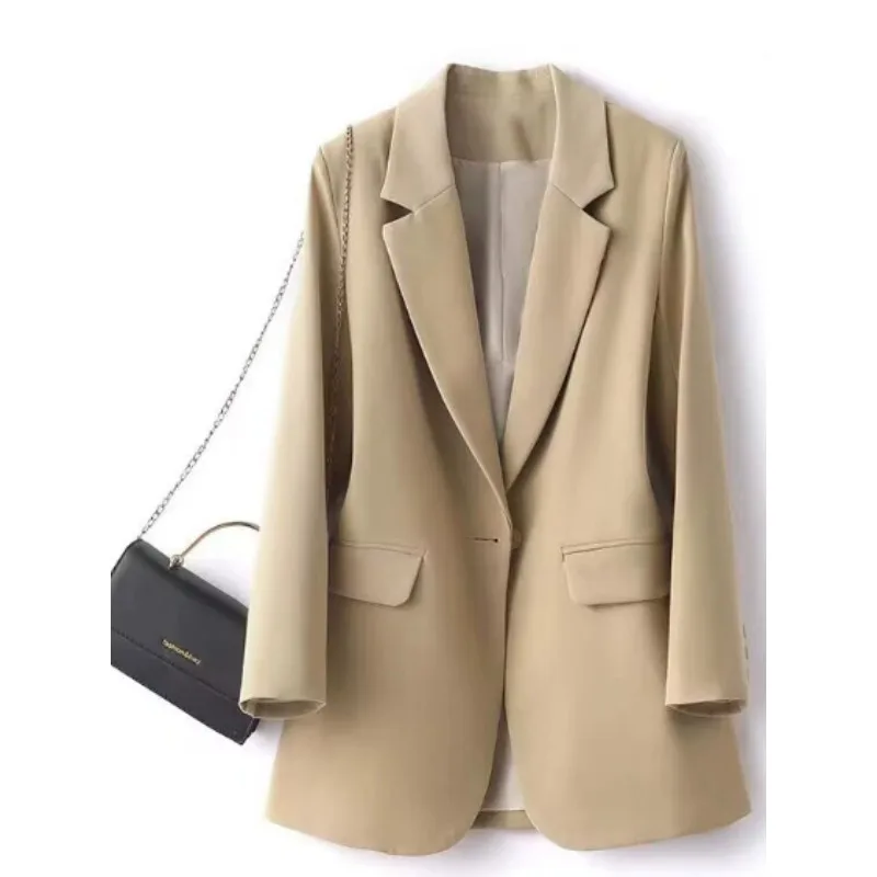 

New Autumn Winter Women Suit Jacket Ladies Long Sleeve Formal Jacket Coat Solid Color Loose Casual Tops Women Outerwear