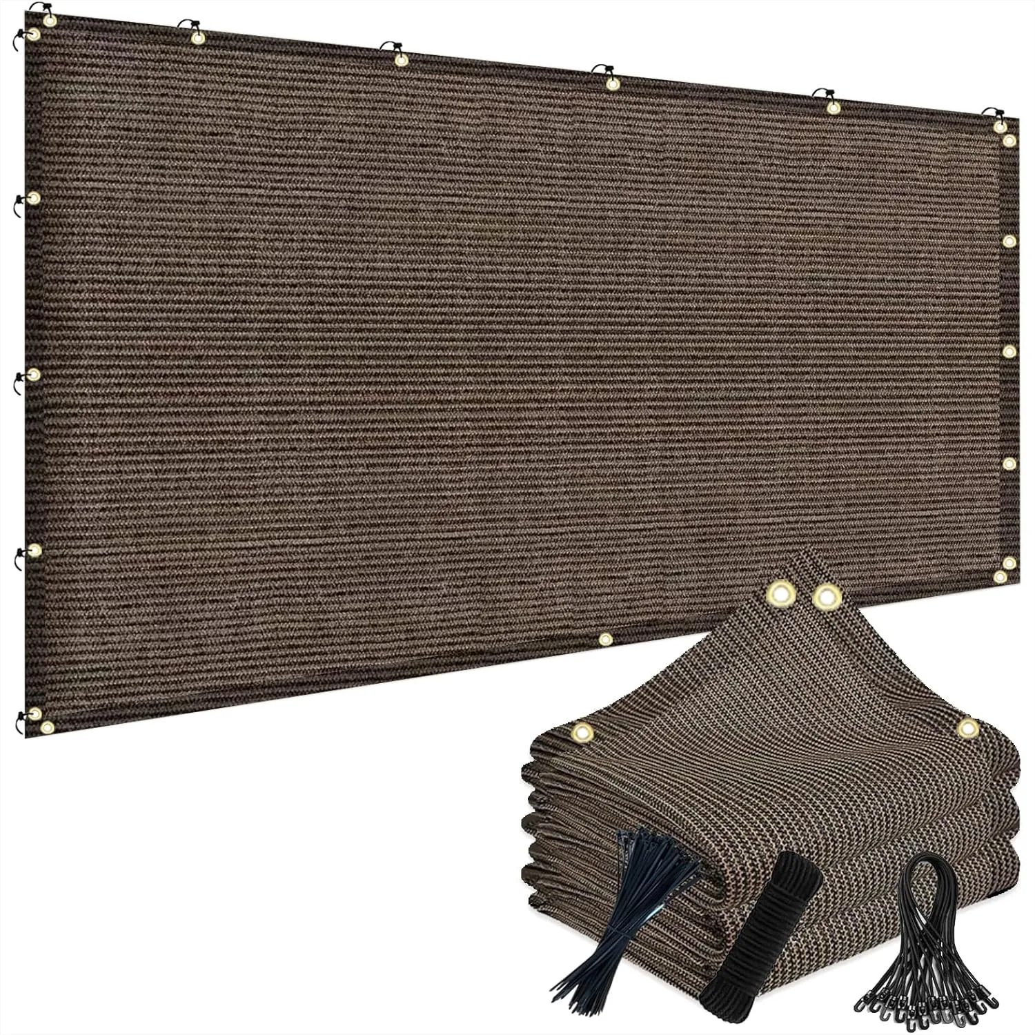 

90% Sun Shade Cloth 10x30ft for Outdoor Patio Pergola Deck Garden Canopy Mocha