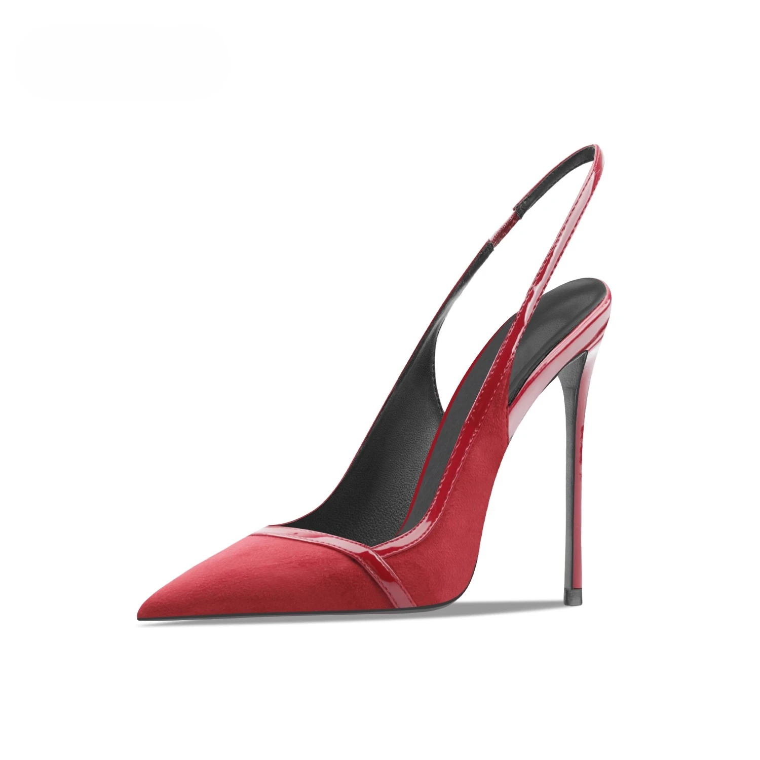 Wine Red Suede High-heeled Summer New Shallow Mouth Pointed Thin Heel Party Sexy and Fashionable Single Shoe image 6