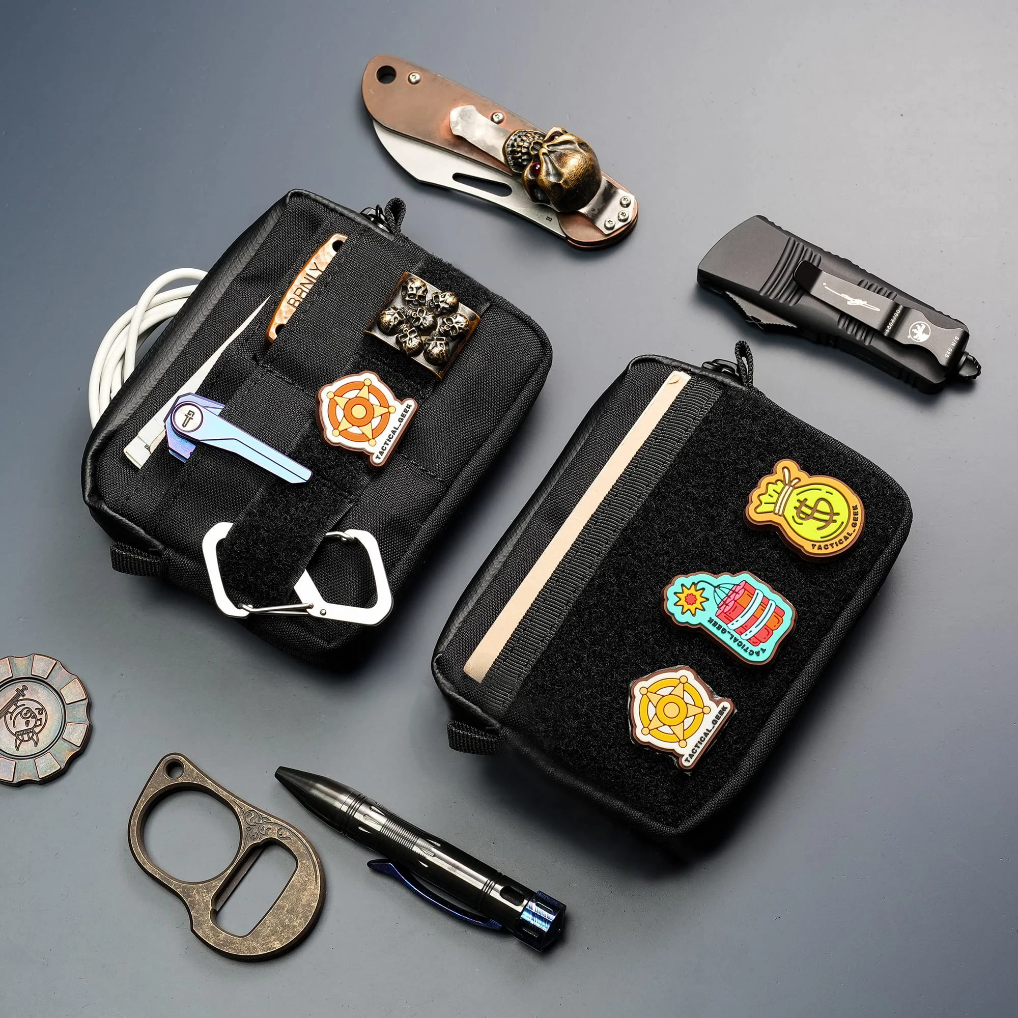 Storage A3 EDC Pouch Organizer, Nylon Multi-Functional Utility Small Tool Pocket, Multi-Purpose Molle EDC Gadget Storage Pouch