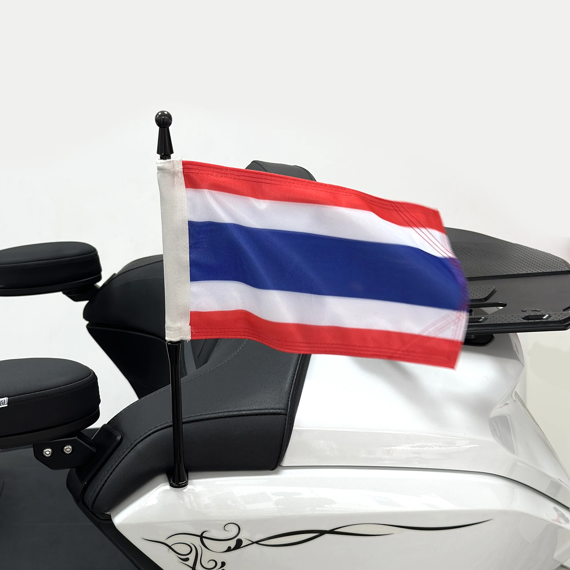 

Panical Thailand Passenger Rear Trunk Flag Set Flagpole Kit For Honda Gold Wing Tour GL1800 2018-2024