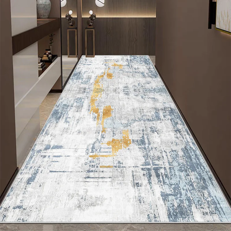 Nordic Abstract Long Corridor Carpet Non-slip Hallway Area Rugs Hotel Passageway Runners Washable Porch Entry Doormat Easy Clean