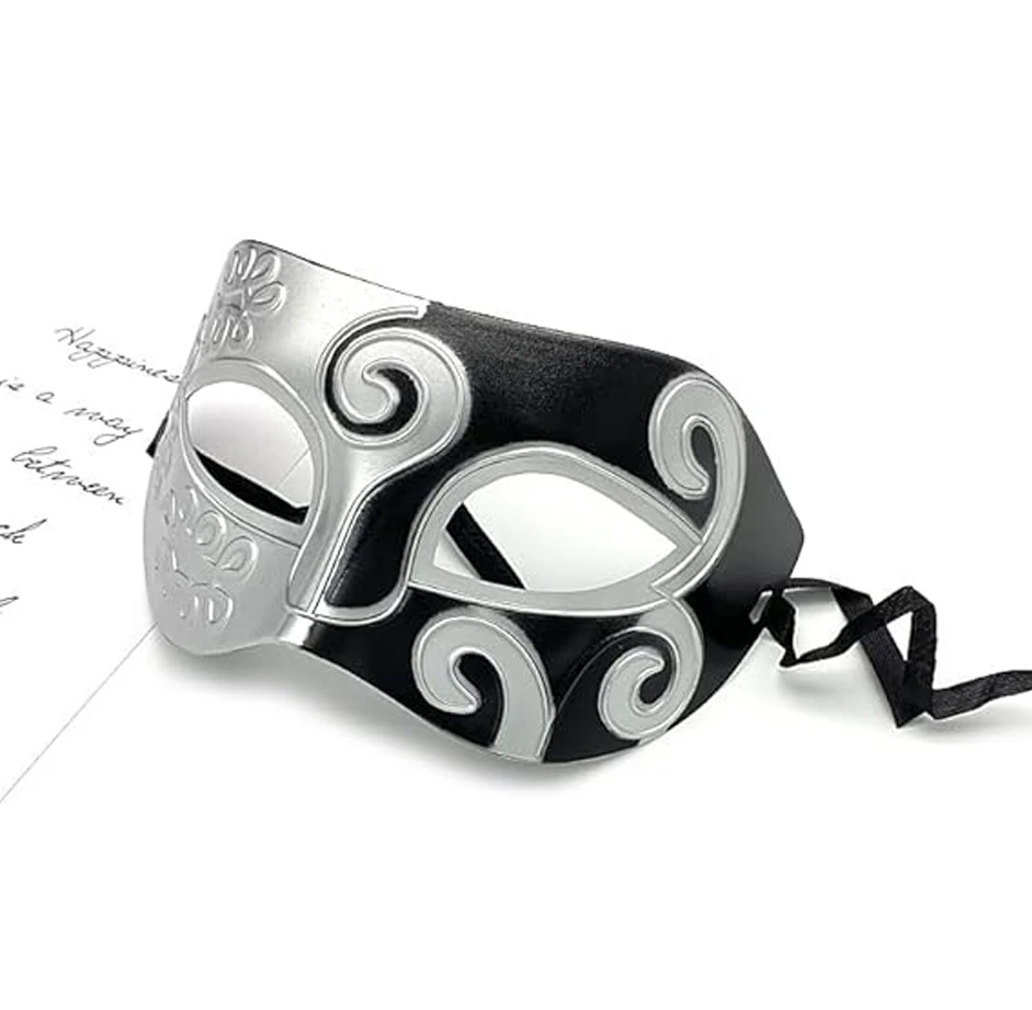 

Neutral-Style Vintage Masquerade Mask Venetian Mask Suitable for Halloween Masquerade Parties Half-Face Cover Classic Design