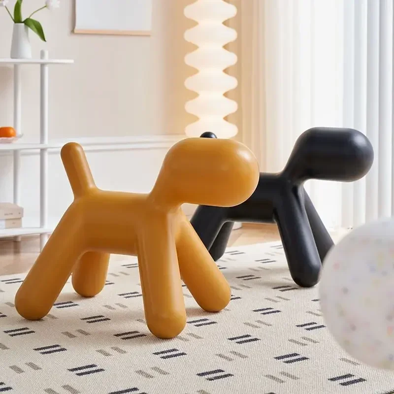 Stool Animal Seat Children's Armchair Plastic Stools Nordic Modern Brief Small Stool Design Kid Cartoon Puppy Interior Furniture