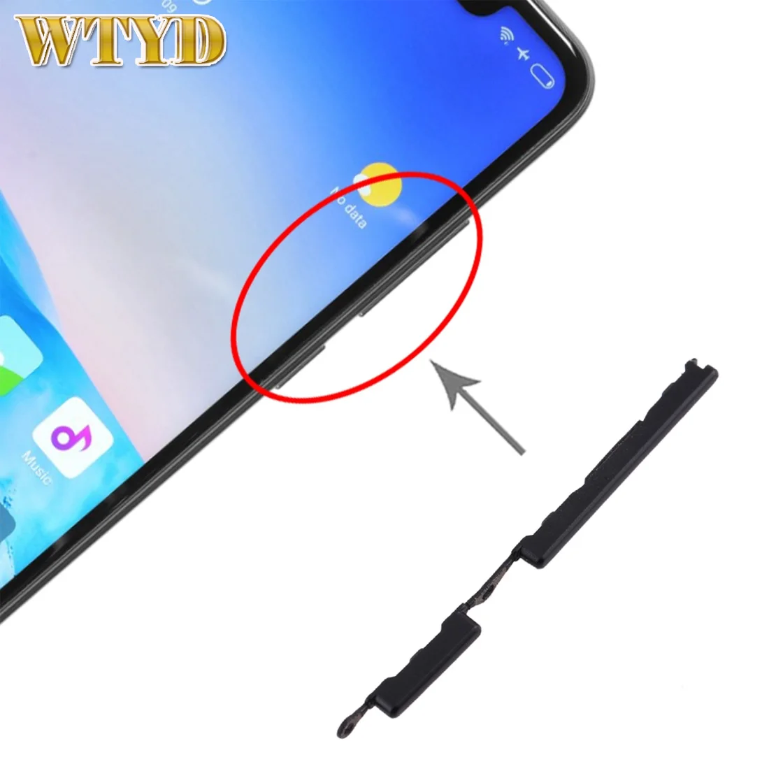 

Боковые кнопки для Xiaomi Redmi Note 6 Pro Аксессуары для ремонта