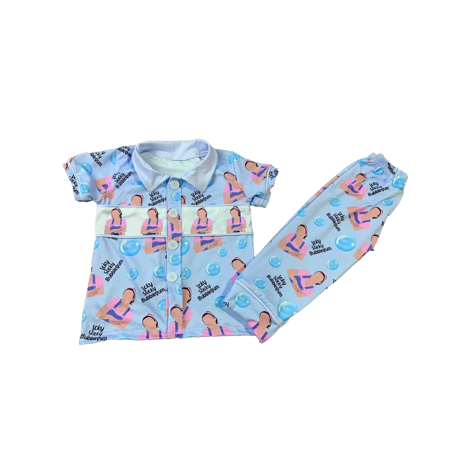Wholesale Baby Girls Boutique Children Back To School Clothing ABC Letter Sets Kids Shirt Pink girls Pants Fashion Outfit