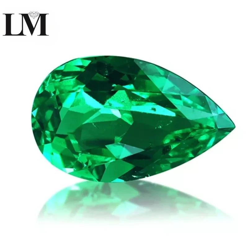 

Lab Grown Colombian Emerald Top Quality Pear Cut Hydrothermal Gemstone VVS1 Fine Jewelry Material Comes With AGL Certificate