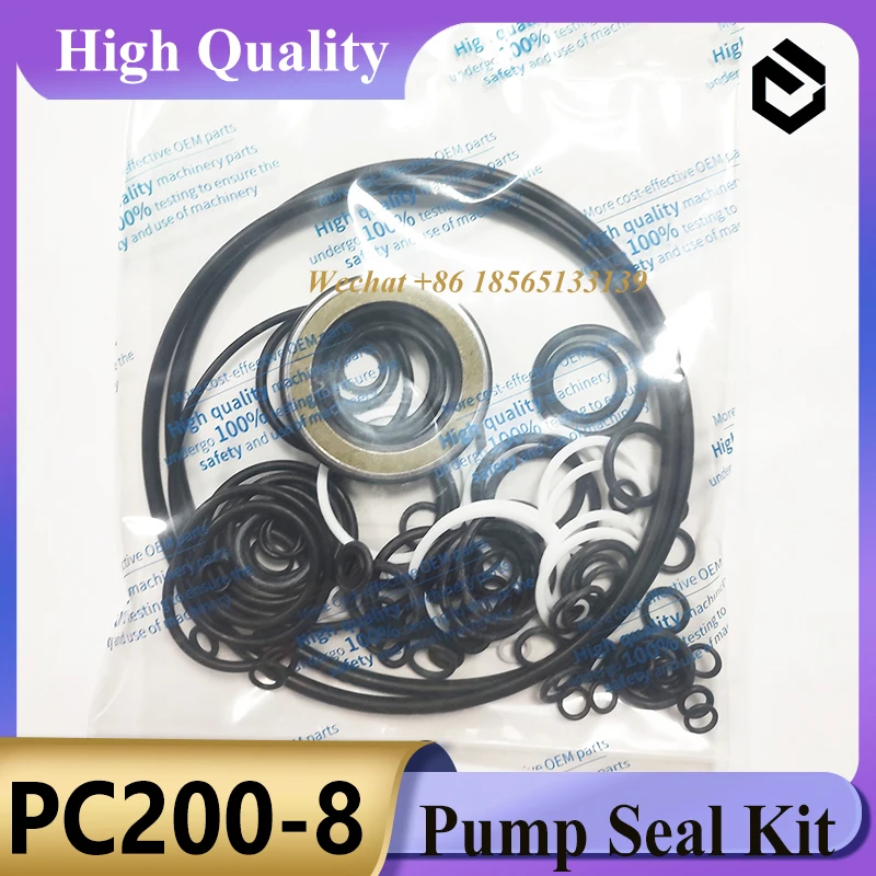 PC200-8-Pump Seal Kit Excavator Repair Seal Kit Oil Seal Kit for Komatsu PC200-8 Excavator Parts