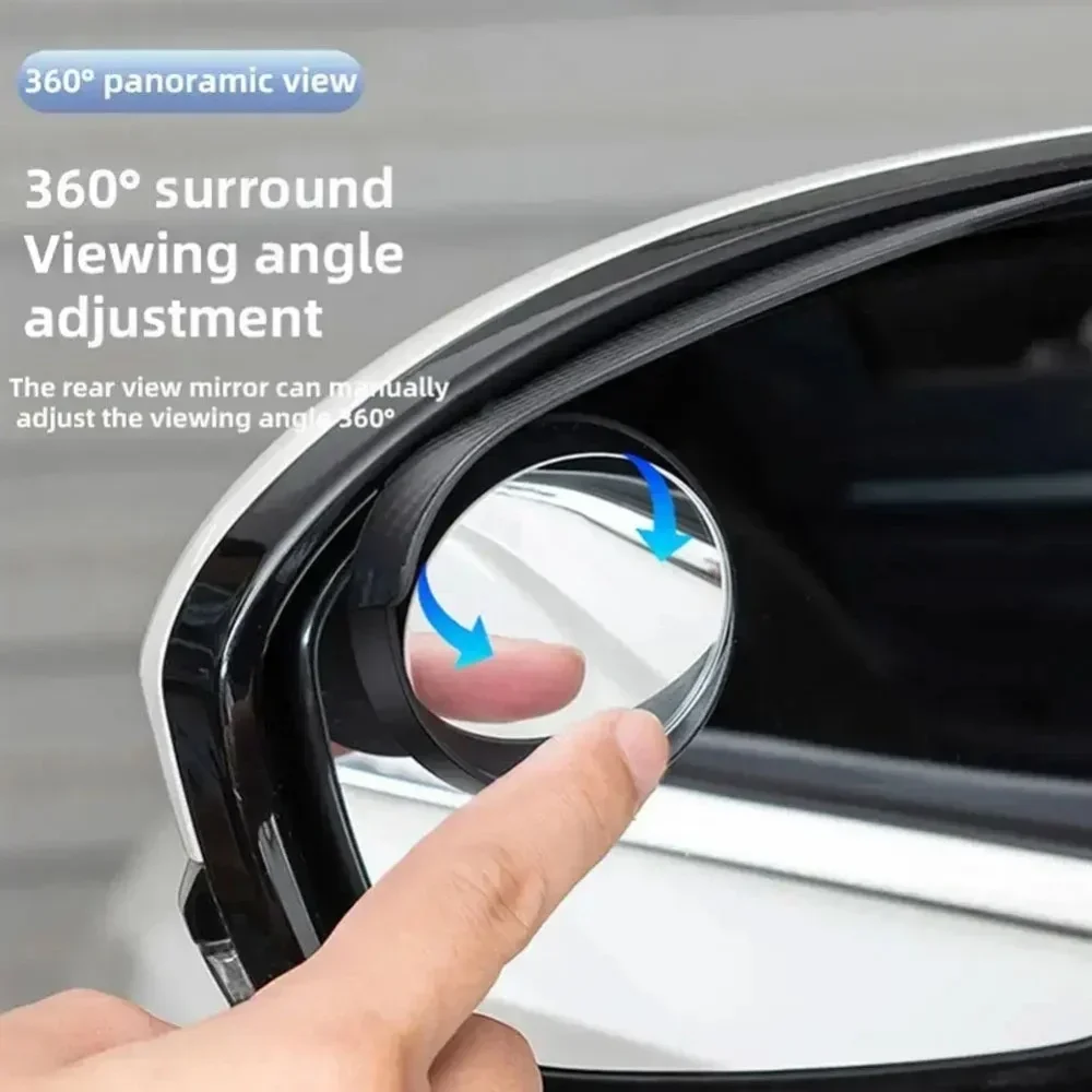 

2pcs Car Rearview Mirror Rain Eyebrow Small round Integrated Reflector Reverse Rain Shield Mirror for Vehicle Safety