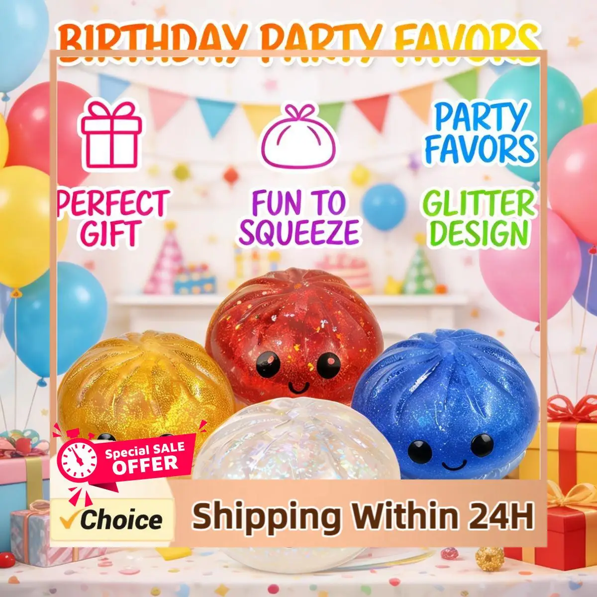 Simulation Flash Dumpling Pressure Ball Slow Rebound Soft Pinch Decompression Office Home Decorat Children Adults Birthday Gifts