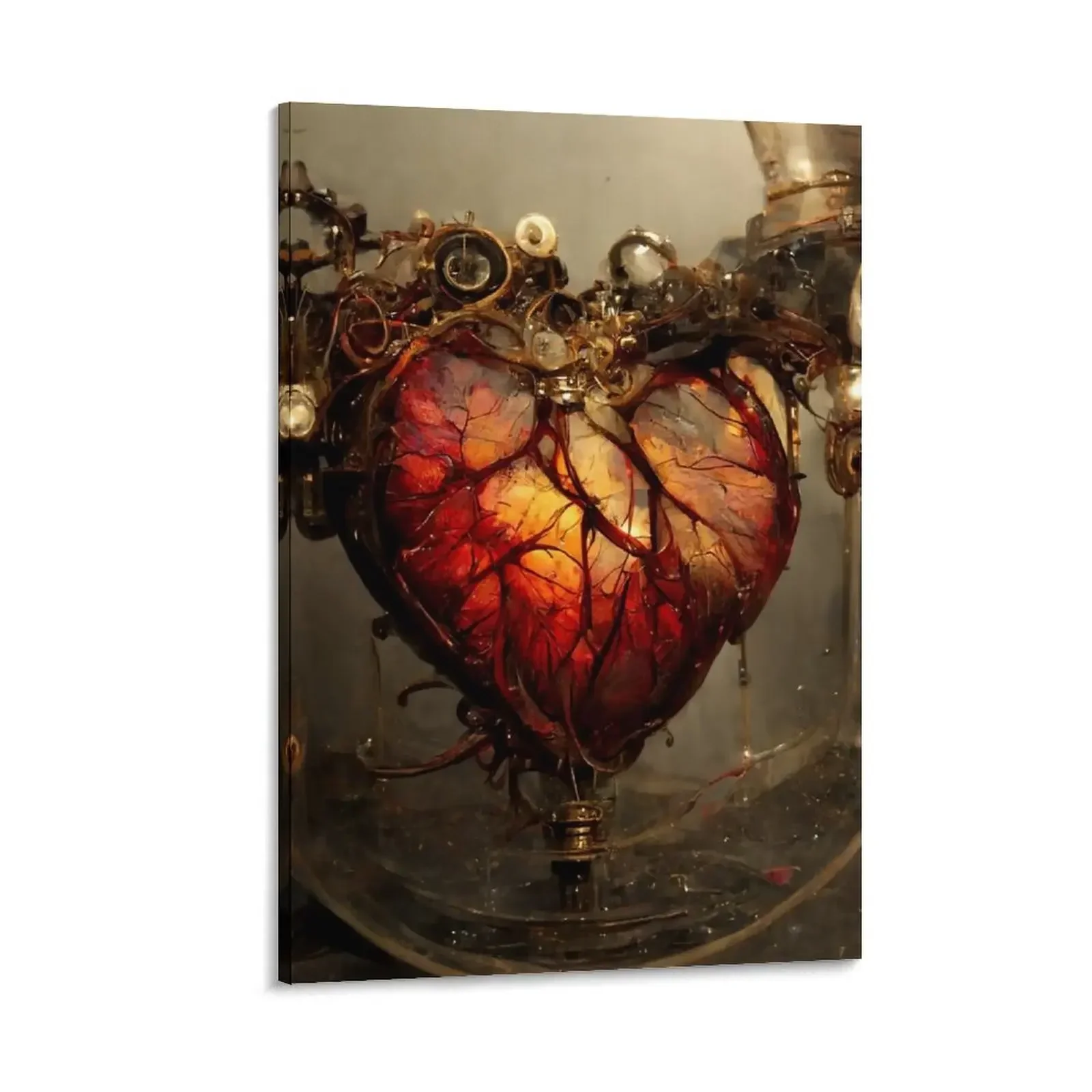 

Steampunk crystal Heart 2 Canvas Painting Paintings decorative items for home vintage home decor