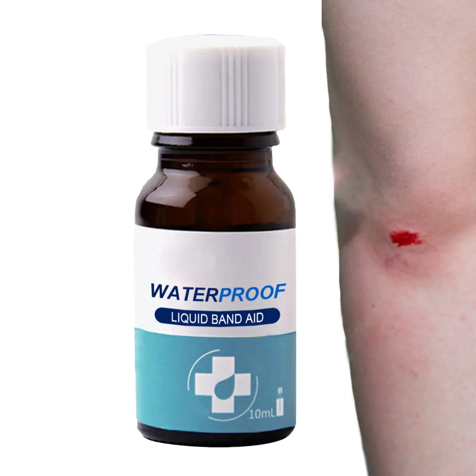 10ml Waterproof Liquid Skin Bandage, Fast Drying Adhesive Wound Seal, Protective Coating for Cuts & Scrapes, Sports Swimming