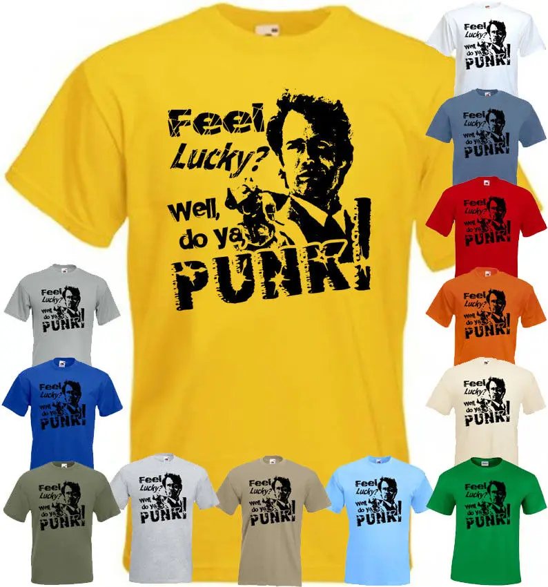 Feel Lucky? Well, Do Ya Punk? T shirt Clint Eastwood all colors all sizes S-5XL