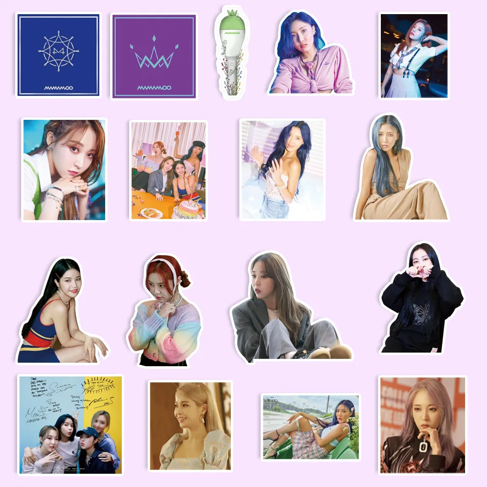 100pcs/set Kpop Mamamoo Character Stickers Waterproof High quality HD Photo for laptop Cup Notebook Stickers