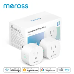 Meross Matter Smart Mini Plug Wi-Fi Socket US/CA Version Outlet 2/4 Pack Support Apple Homekit Google Home SmartThings Alexa