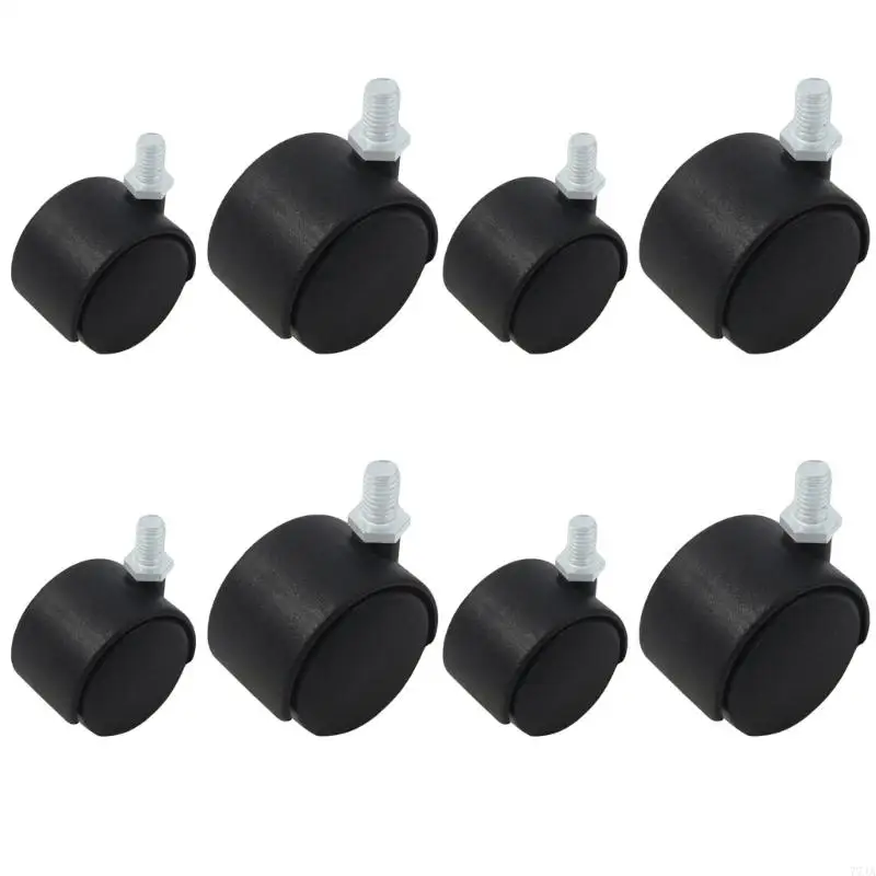 77JA Bánh xe xoay yên tĩnh cho đồ nội thất với phanh và dễ dàng lắp đặt 4pcs
