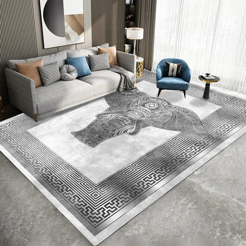 

Роскошный ковер со слоном для декора гостиной, современный абстрактный домашний офис, большие коврики, декор, мягкий коврик для спальни, гостиной