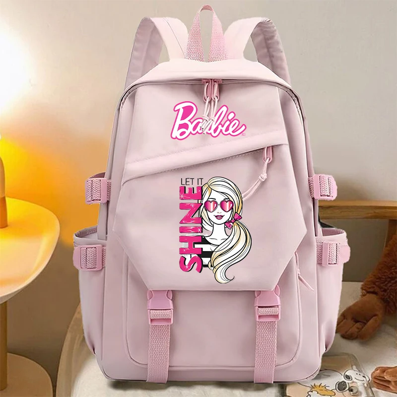 

Barbied Princess Cartoon Backpacks Anime Nylon Schoolbags Fashion Casual Knapsacks Kids Students School Supplies Xmas New Gift