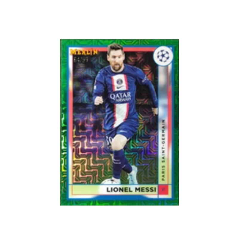 10 sztuk/zestaw Panini piłki nożnej Superstar karty kolekcjonerskie gwarantowane 1 sztuk Ronaldo Messi Neymar Mbappe limitowane karty