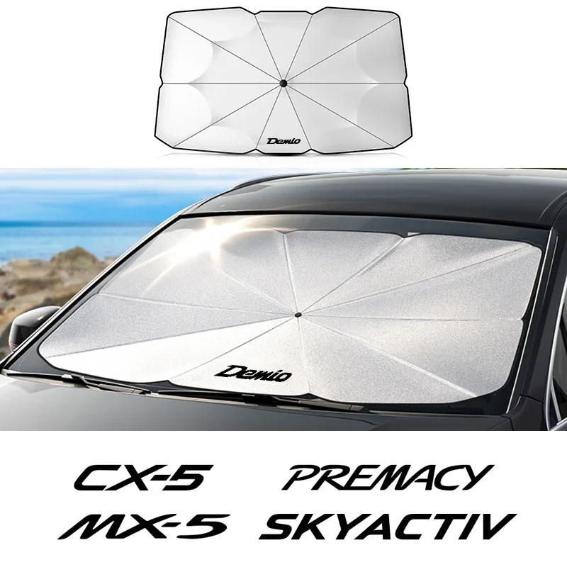 

Car Front Shading Car Windshield Sunshade Umbrella For Mazda CX-5 CX-8 CX-9 CX-30 Axela BT-50 Biante Demio MPS MX-5 Skyactiv