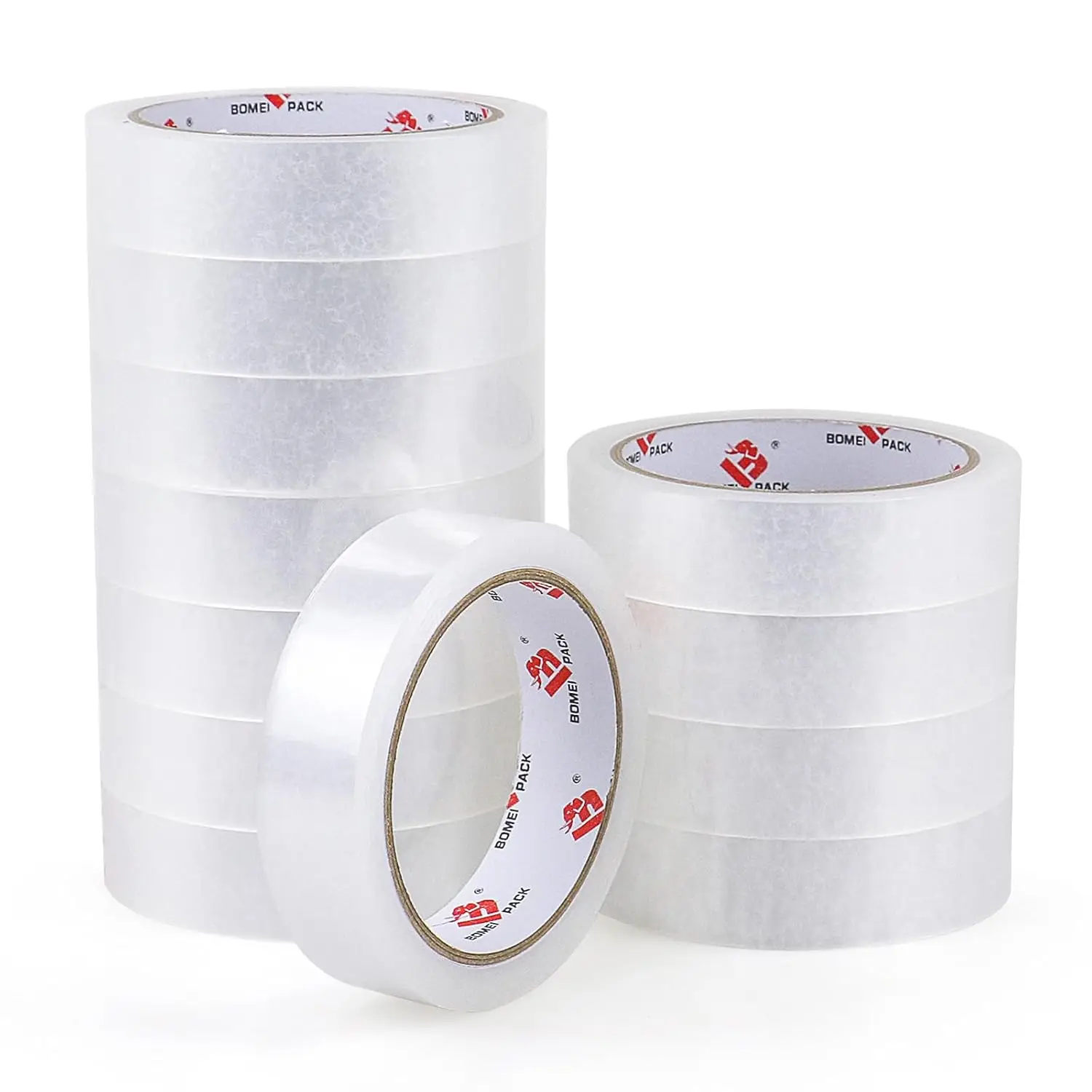 

Clear Tape, 1 Inch x 164 Ft Transparent Tape Refills, 3" Core Big Roll Strong Gift Wrap Tape for Home Office, 12 Rolls