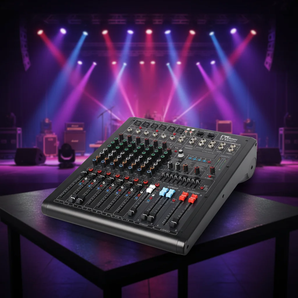 High Quality Studio Live Dj Controller Mixing Console Professional Audio Mixer 8 Channel