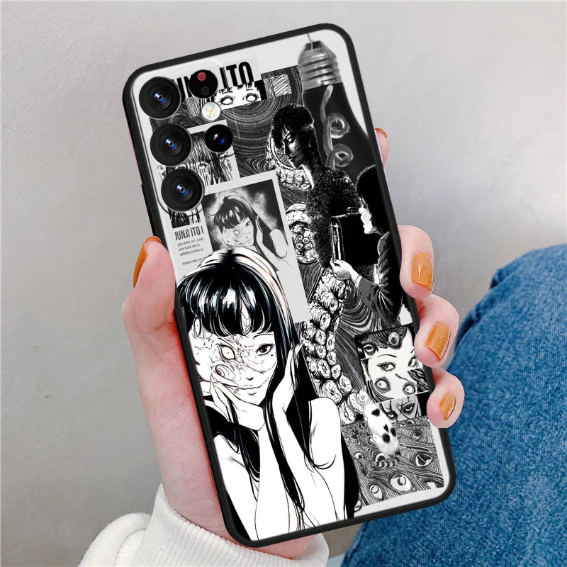 Tomie-funda de silicona suave para teléfono, carcasa negra de Anime Kawakami para Samsung S24, S23, S22, S21, S20 FE, S10e, S10, S9 Ultra Plus