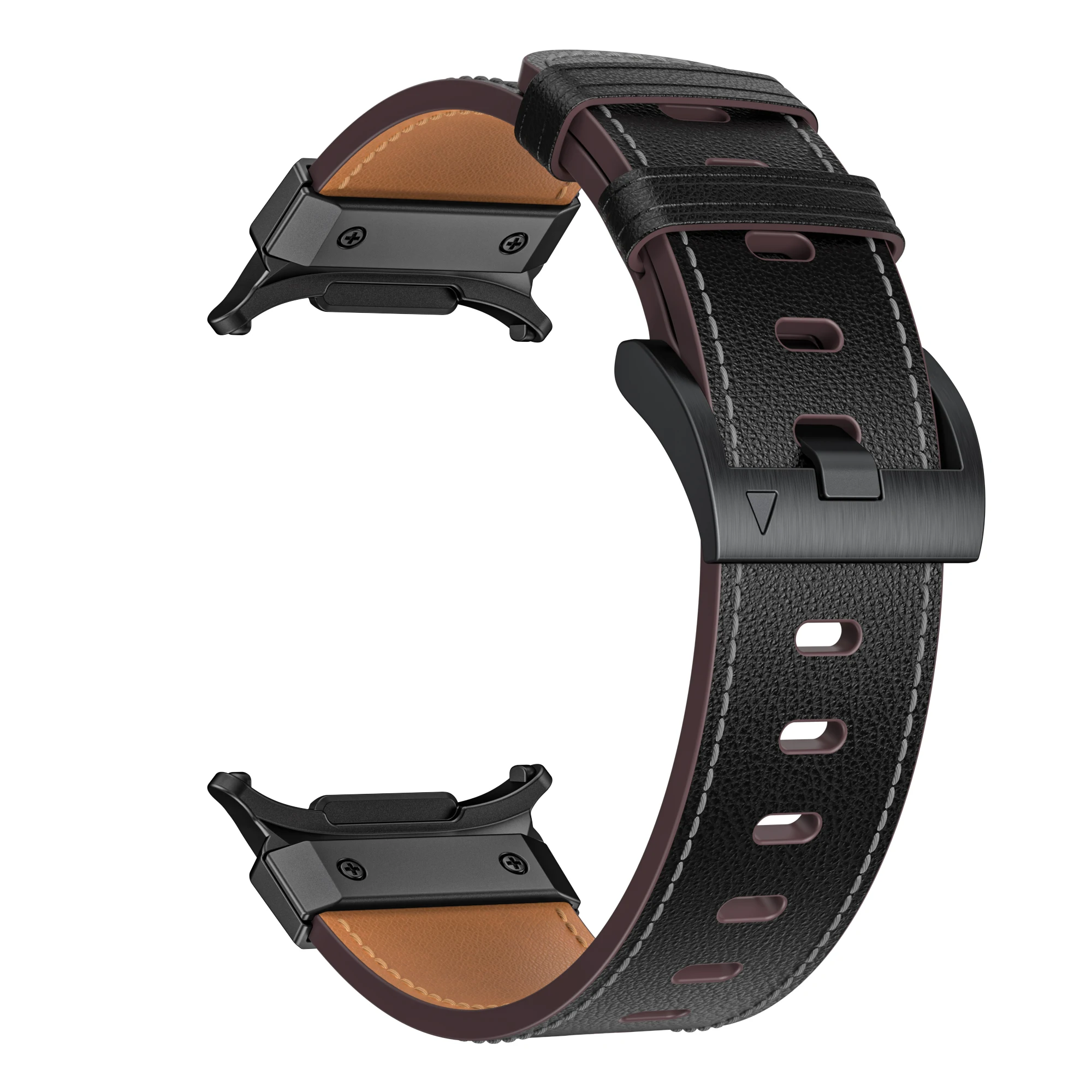 Metal+Leather Strap for Samsung Galaxy Watch Ultra 47mm 2025 Business Bracelet Accessories for Galaxy Watch 8-7 Ultra 47mm Band