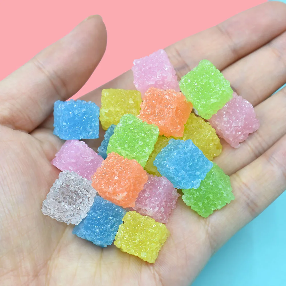 10 teile/beutel Kawaii Creme Candy Miniatur Dekor Harz Marin Zucker DIY Dekor Telefon Fall Dekoration – Detail 6