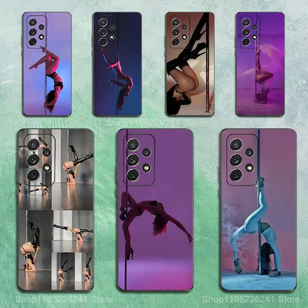 

Dance Art Pole Dancer Case For Samsung S23,S25,S20,S10,S9,S21,S24,S22,Ultra,FE,Plus,Lite,Soft Silicone Black