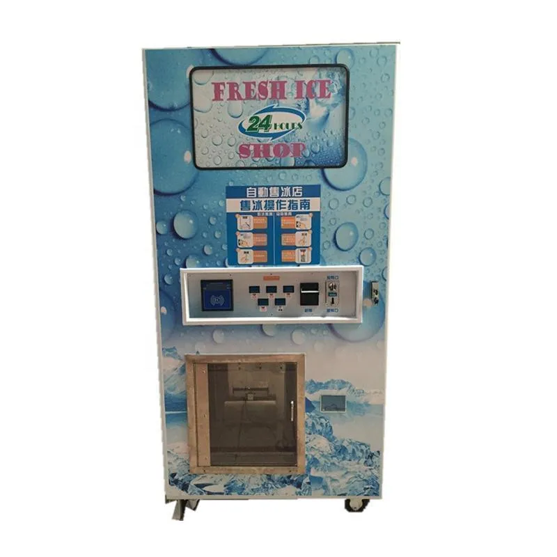 280KG/Day Customiz Bag Bulk Pure Ice Water Vending Machine Commercial Bagged Ice Cube Bagging Vending Machine Support Coin