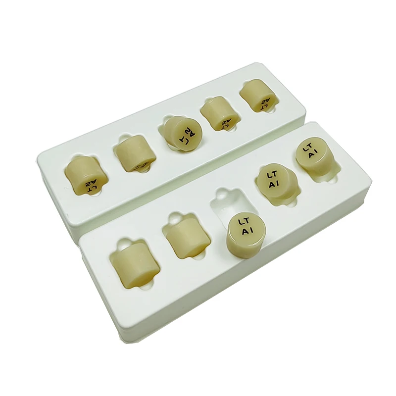 

5Pcs/Box Glass Ceramics Emax Press Ingots Dental Material Lab HT LT MO Lithium Disilicate CAD CAM Cutting System