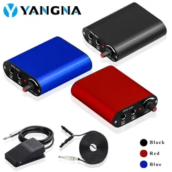 Black/Blue/Red Tattoo Power Supply with Tattoo Foot Pedal Switch Clip Cord for Tattoo Machine Gun Tattoo Beginner Accessorie