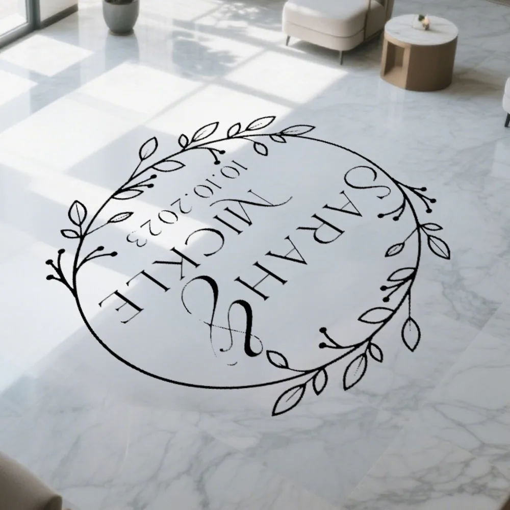 

Modern Wedding Monogram Dance Floor Decal, Chic Vinyl Decal, Stylish Wedding, Minimalist Wedding, Initials , Custom Wedding