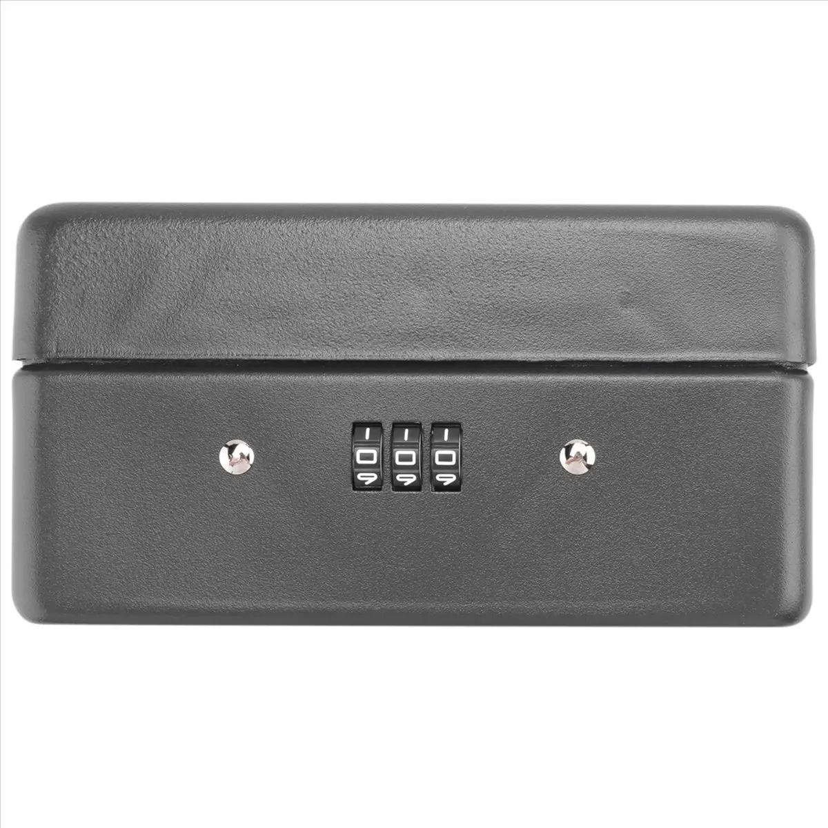 A74U Durable Metal Coin Box with Locking Storage Tray - Small Coin Box with Combination Lock 15 x 12 x 7.7cm (Black)
