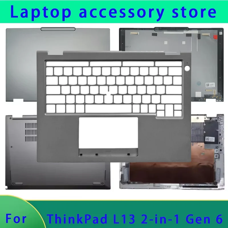 new-suitable-for-thinkpad-l13-2-in-1-gen-6-s2-2-in-1-gen10-lcd-screen-top-cover-screen-frame-palm-rest-bottom-shell-hinge-gray