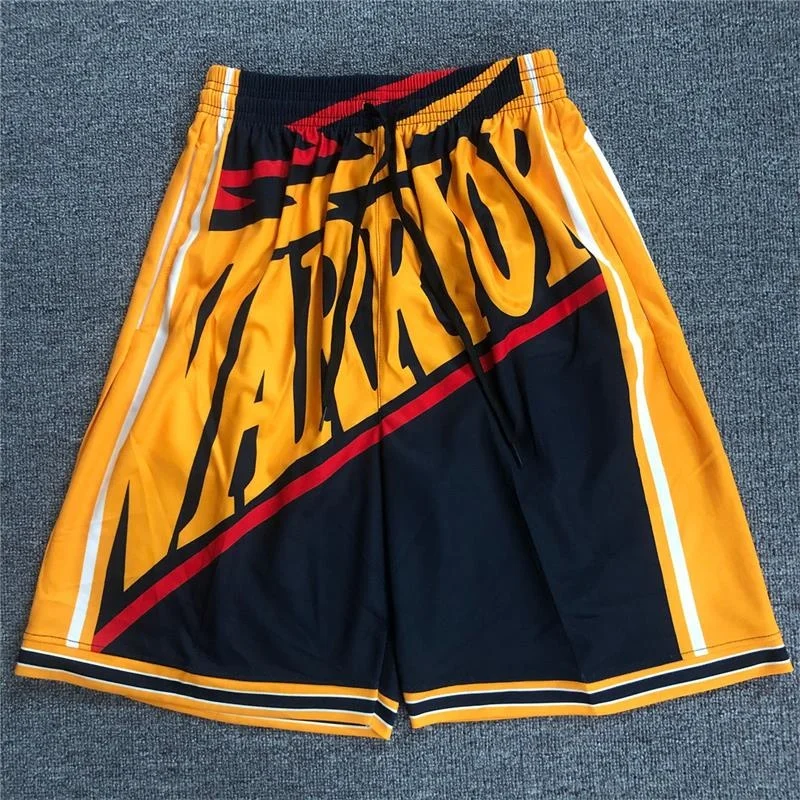 Calça vintage de basquete de rua, shorts grandes soltos masculinos, moletom casual masculino, guerreiro, raptors, treinamento esportivo