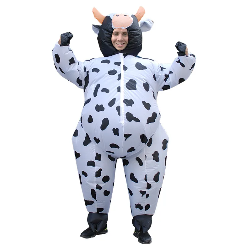 Loween Iatable Costume vache à lait tenue Performance farces accessoires vêtements vache Cosplay 50-90 cm scène ethnique vêtements pour femmes