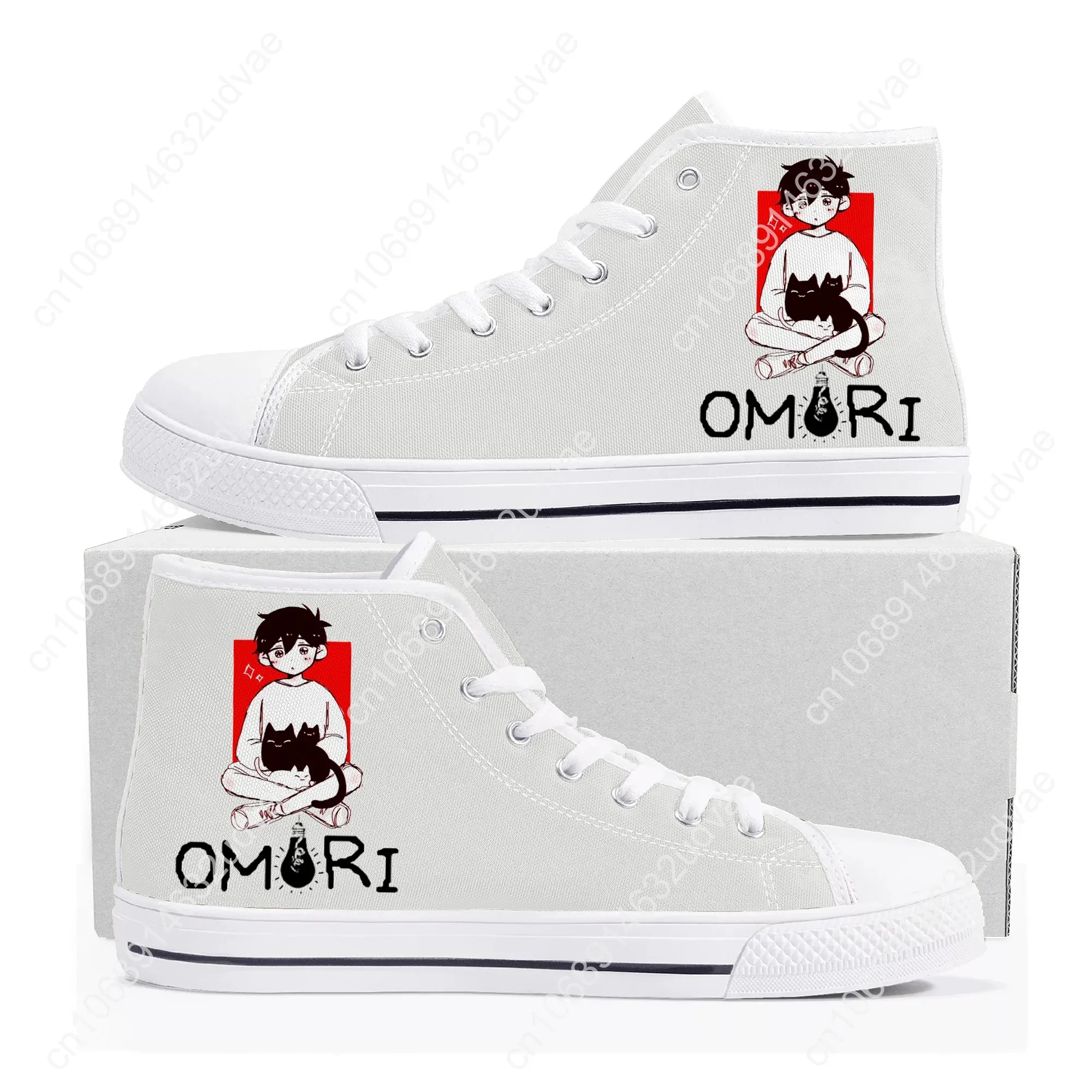 Omori Hoge Top Sneakers Hot Cartoon Game Heren Dames Tiener Hoge Kwaliteit Mode Canvas Schoenen Casual Op Maat Gemaakt Sneaker