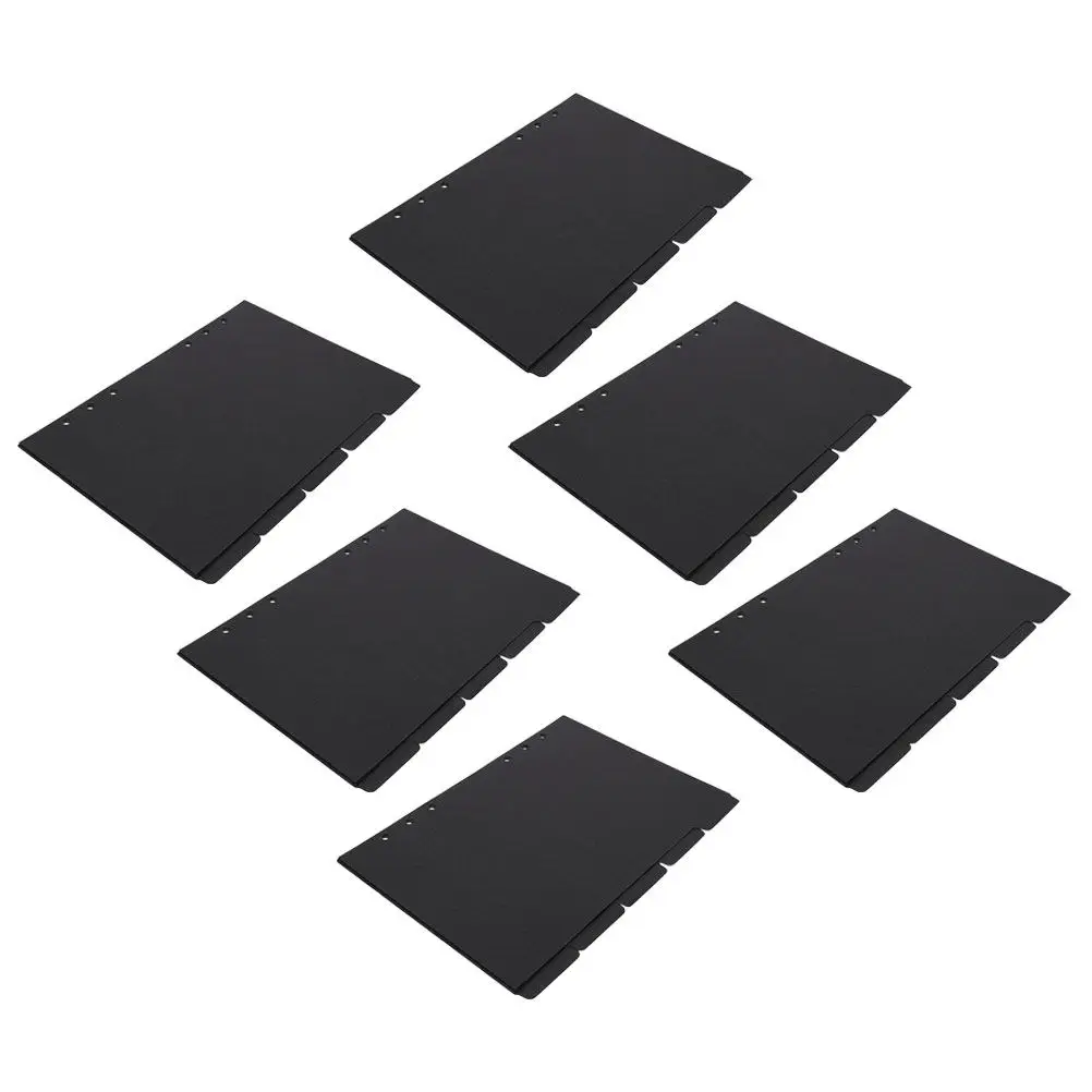 6Sets Index Tabs Binder Dividers Paper File Dividers Reusable Loose-Leaf Page Markers for Notebooks Presentations Small
