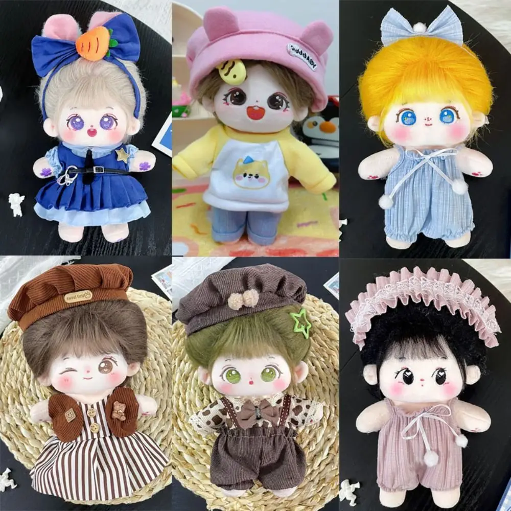 Cute Doll Lovely Clothes With Cartoon Headband Accessories 20 Styles Plush Dolls Clothes Clothes Decoration