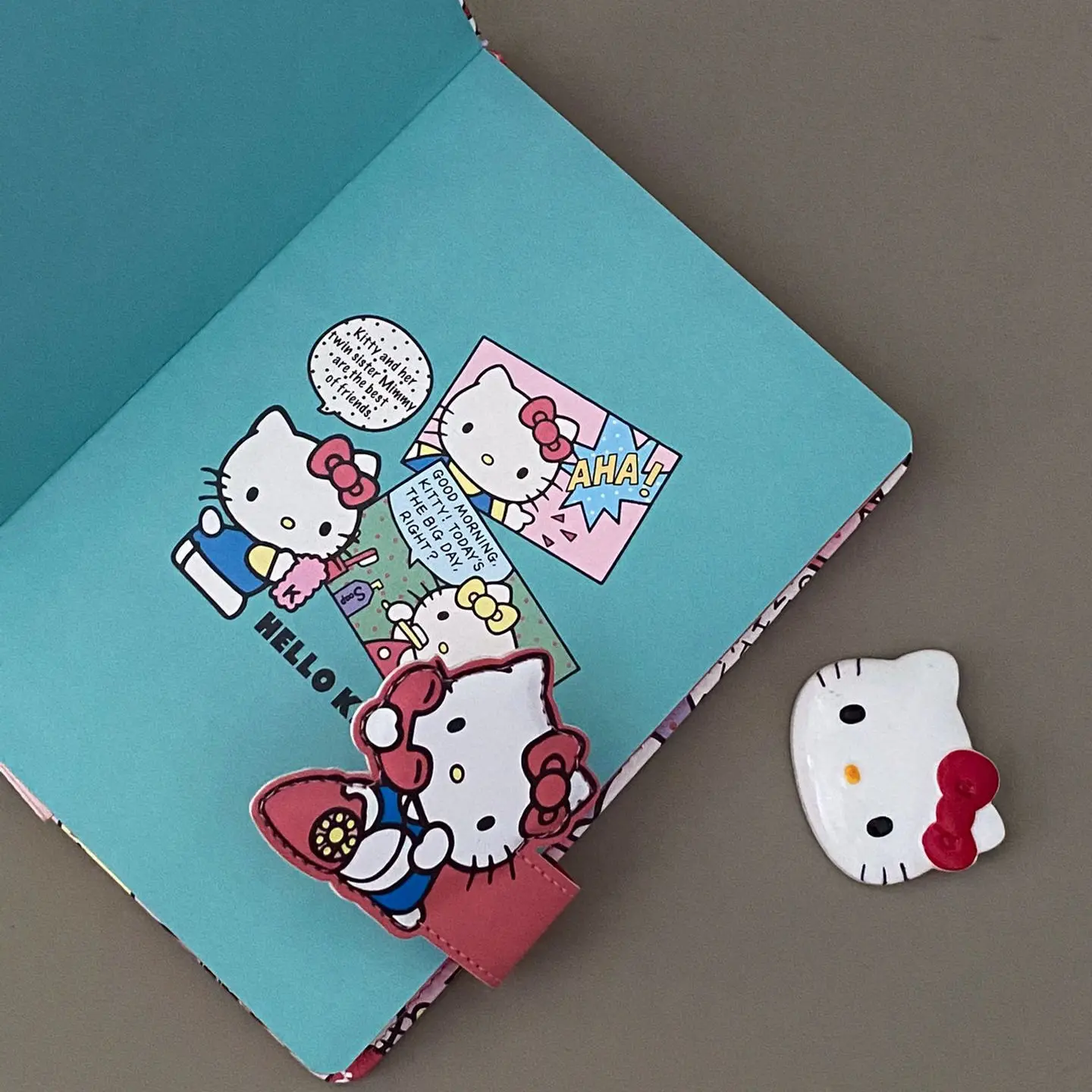 Diario magnético de Hello Kitty, cuaderno Horizontal A5, Bloc de notas, diario para estudiantes, regalo de joyería lindo, Color Sanrio de dibujos animados, nuevo