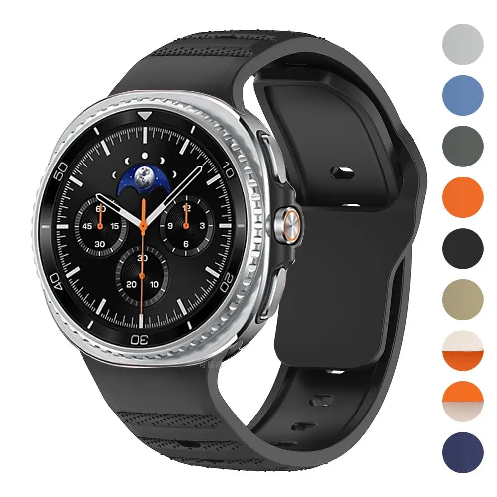 Silicone for Galaxy Watch 8/8 classic/Ultra 2/7/FE/6 4 classic/5 pro 40mm 44mm band correa bracelet Samsung Galaxy Watch8 strap
