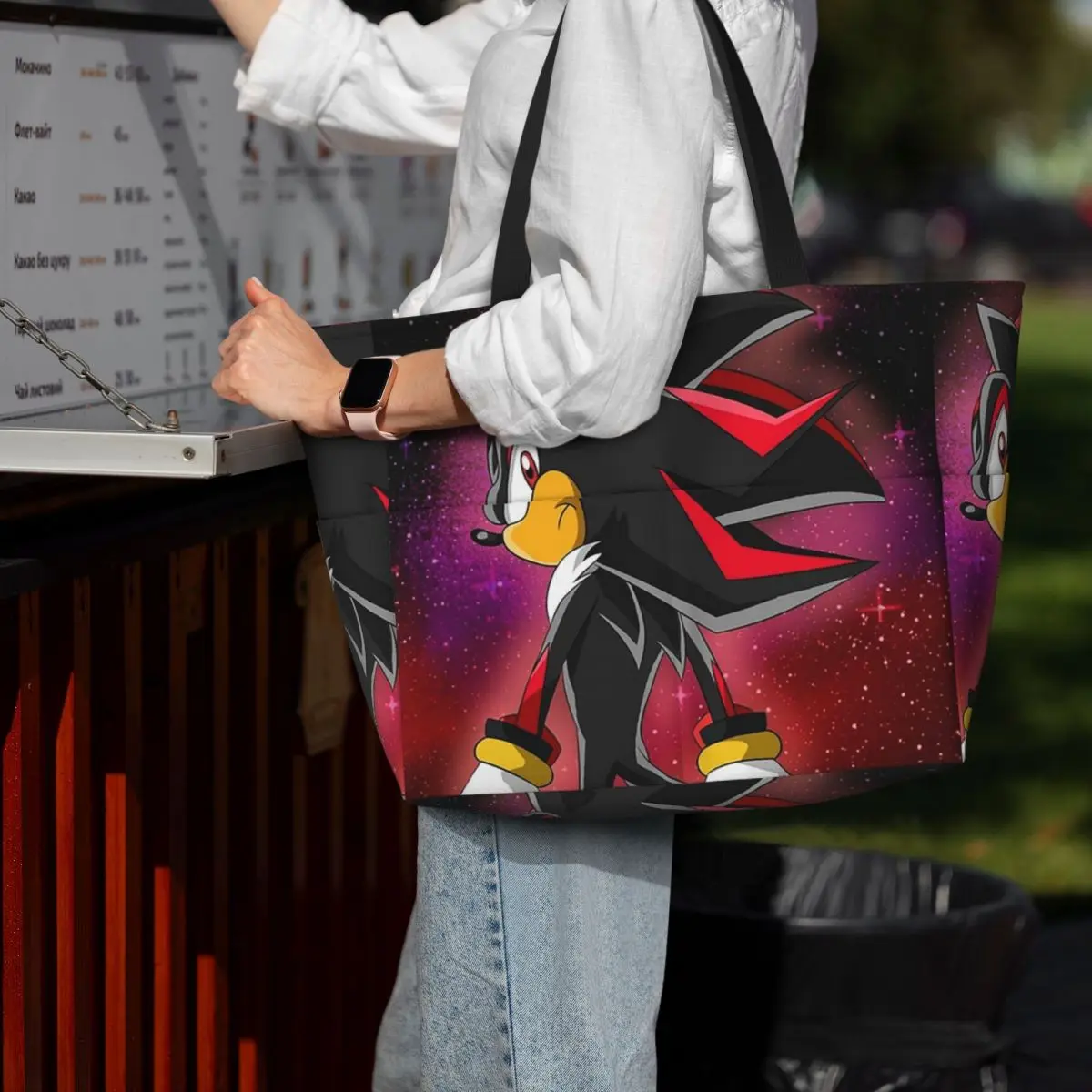 

Пляжная большая сумка Shadow The Hedgehog 1, спортивная большая сумка для занятий йогой в тренажерном зале, женская дорожная сумка, сумка для фитнеса