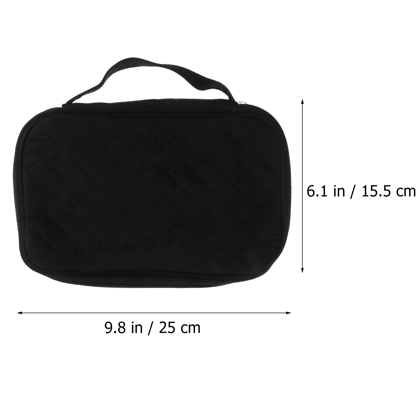 

Jewelry Storage Bag High Capacity Travel Organizer Black Zipper Bag Multifunctional Pouch For Earrings Necklaces Braclets Rings